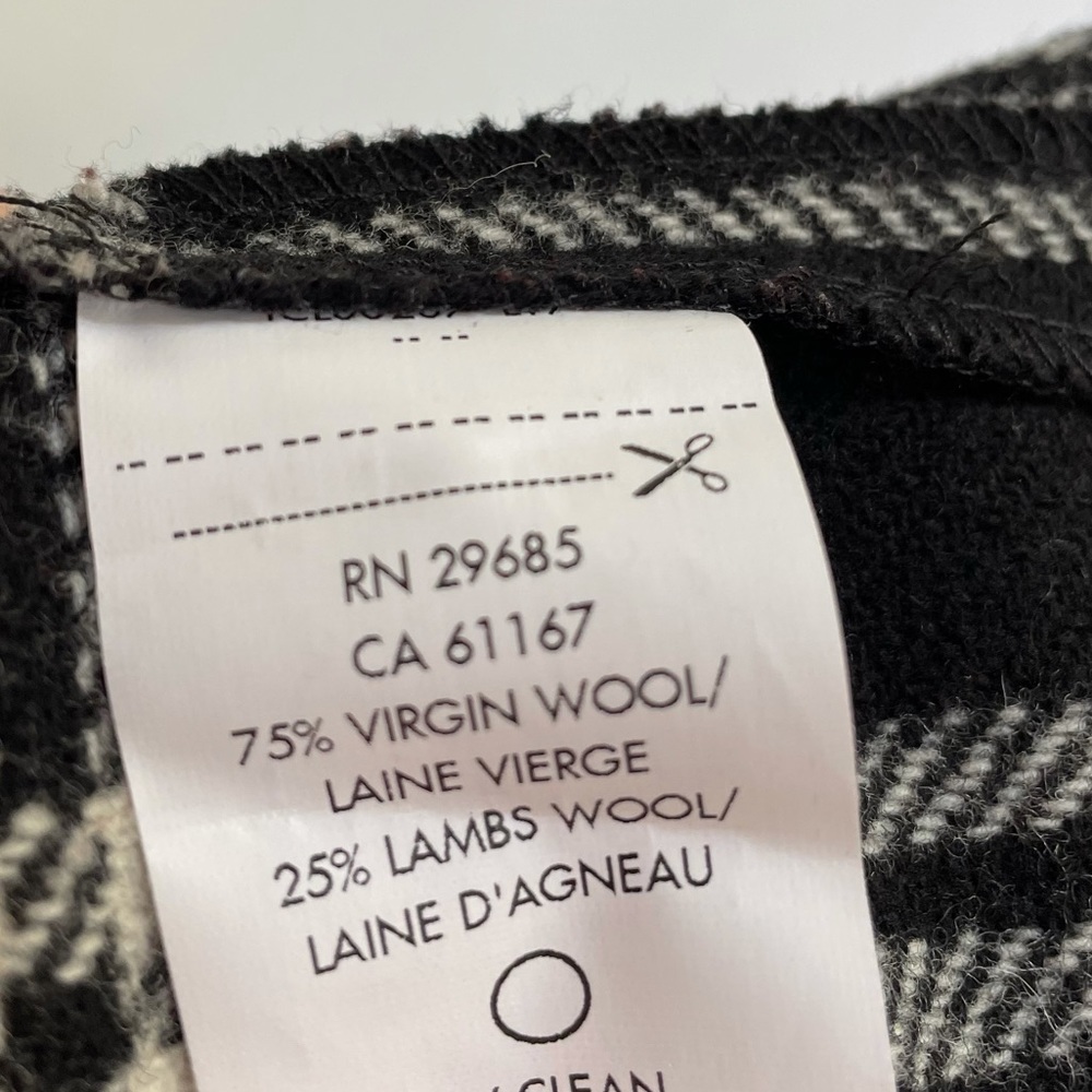 Pendleton Black & White Plaid Wool Shacket - Picture 5 of 6